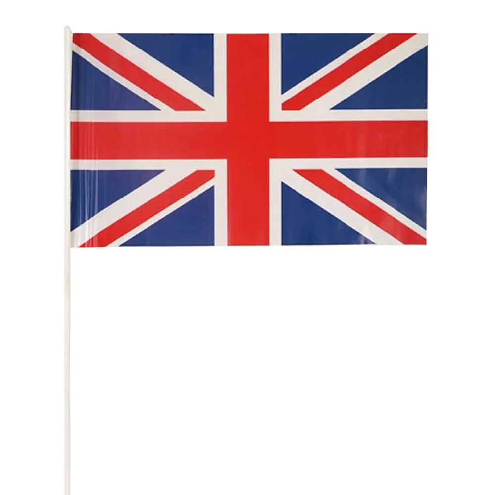 Union Jack - Individual Small Flags On Sticks.