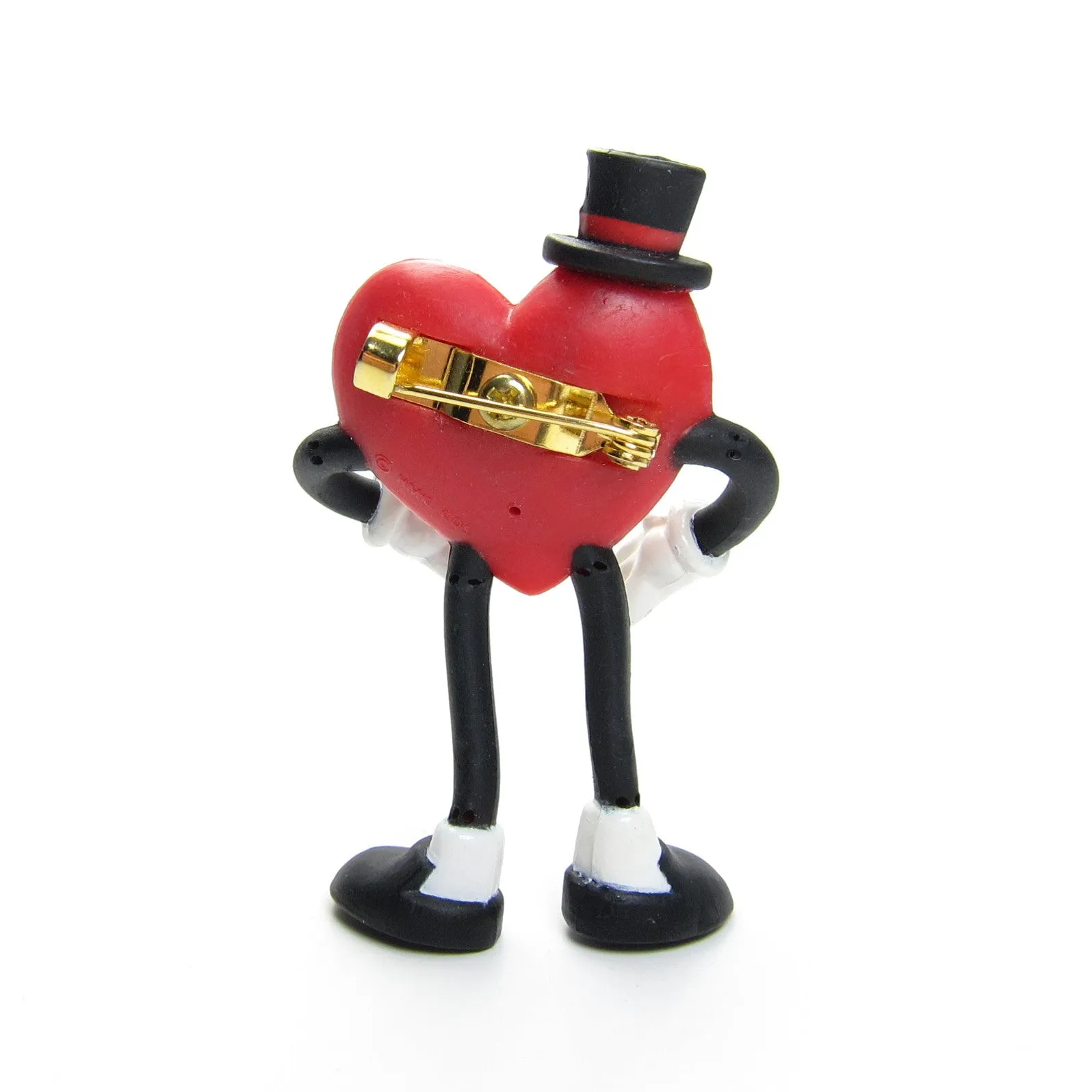 Valentine's Day Pin Vintage Hallmark Heart with Bendable Arms & Legs