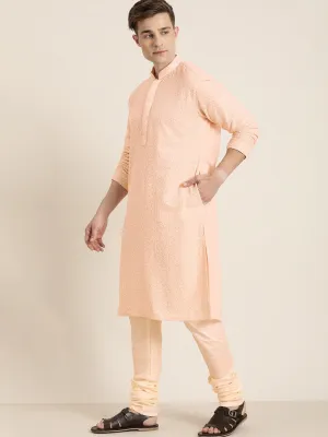 Vastramay Pink Chikankari Kurta Pyjama