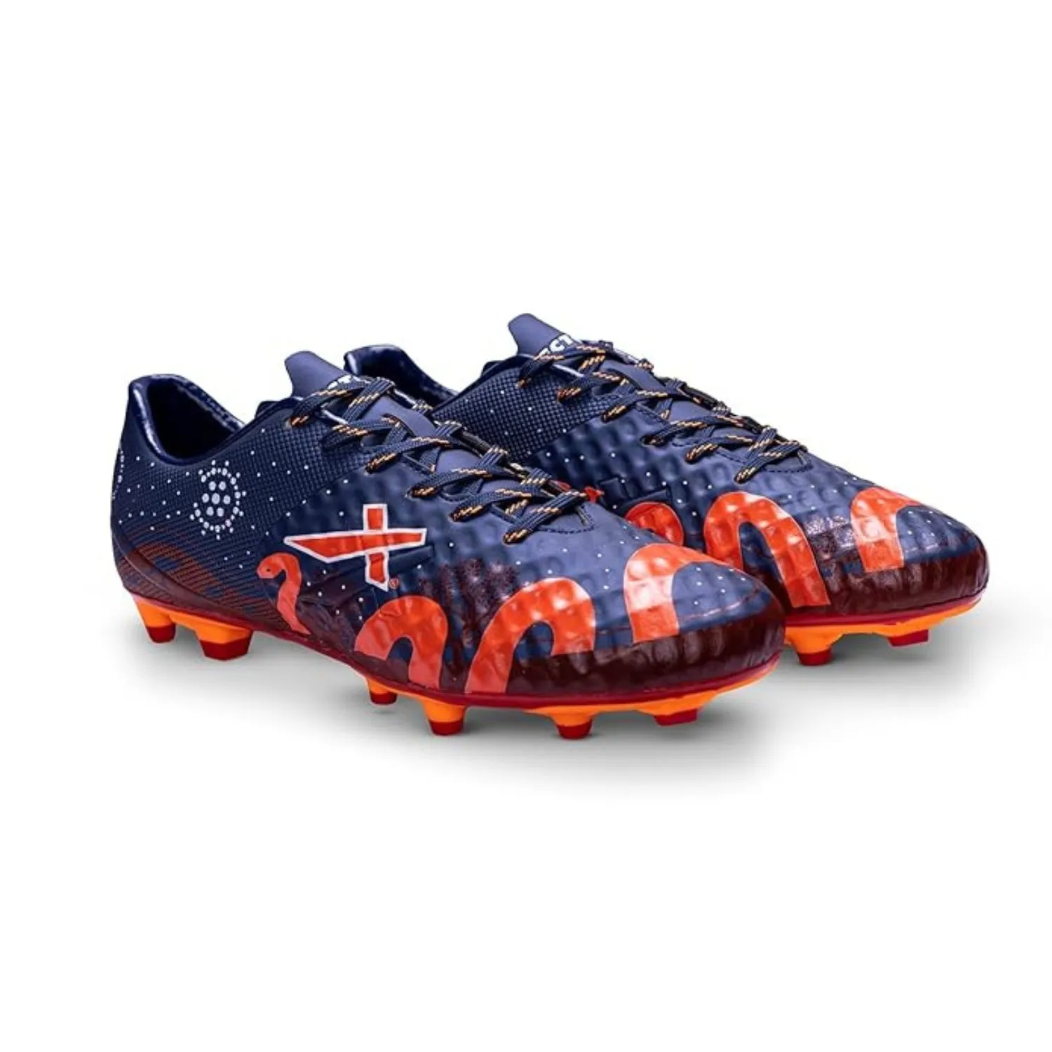 Vector X Venom Football Studs/Shoe, Navy/Maroon/Orange