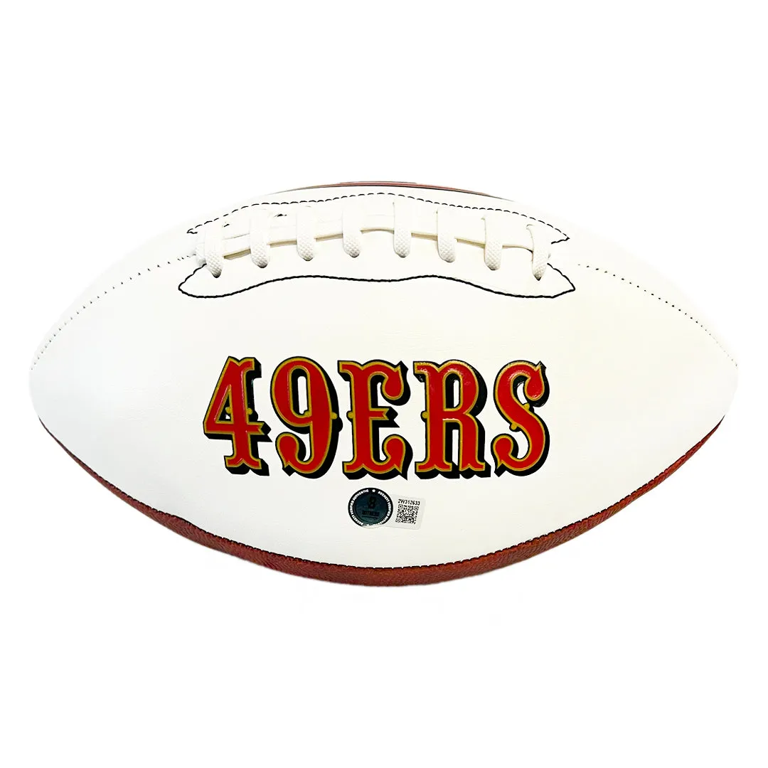 Vernon Davis Signed San Francisco 49ers Official NFL Team Logo Football (Beckett)