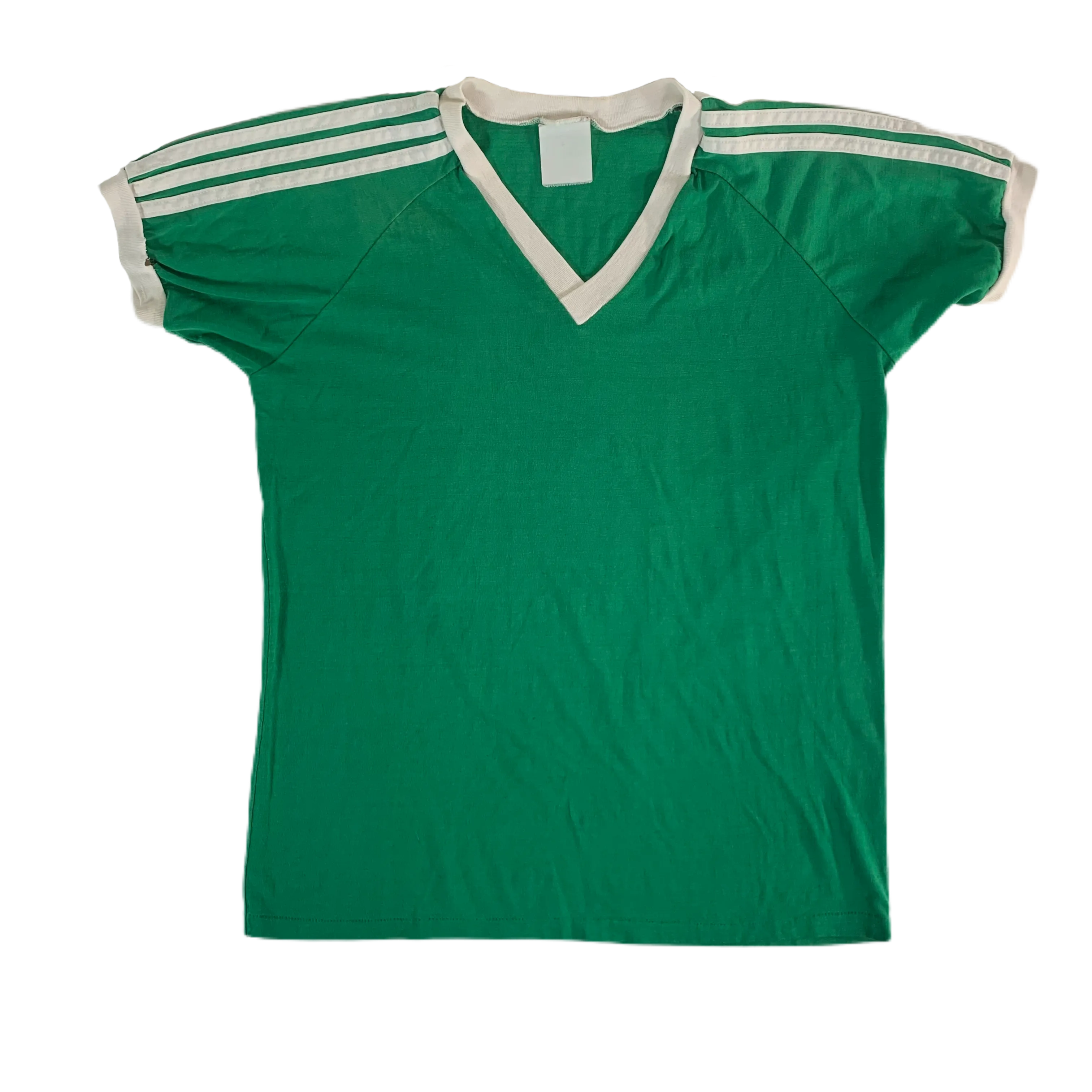 Vintage Adidas "Green" V-Neck Ringer