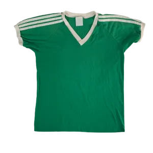 Vintage Adidas "Green" V-Neck Ringer