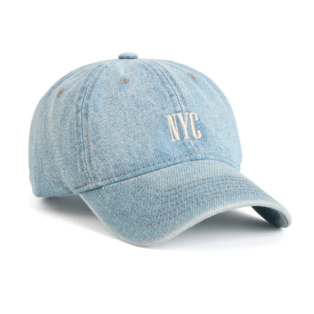 Vintage Cotton Washed Denim Unisex Baseball Cap Casual Adjustable Dad Ball Hat BP10245