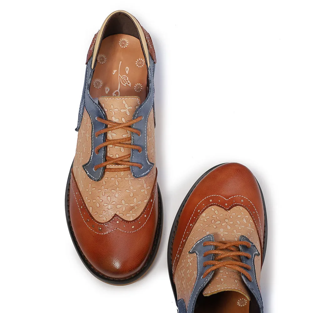 Vintage Handmade Genuine Leather Oxford Shoes