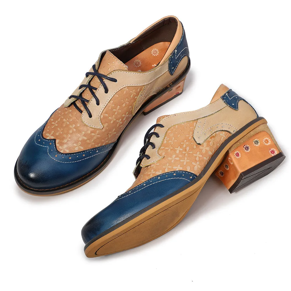 Vintage Handmade Genuine Leather Oxford Shoes