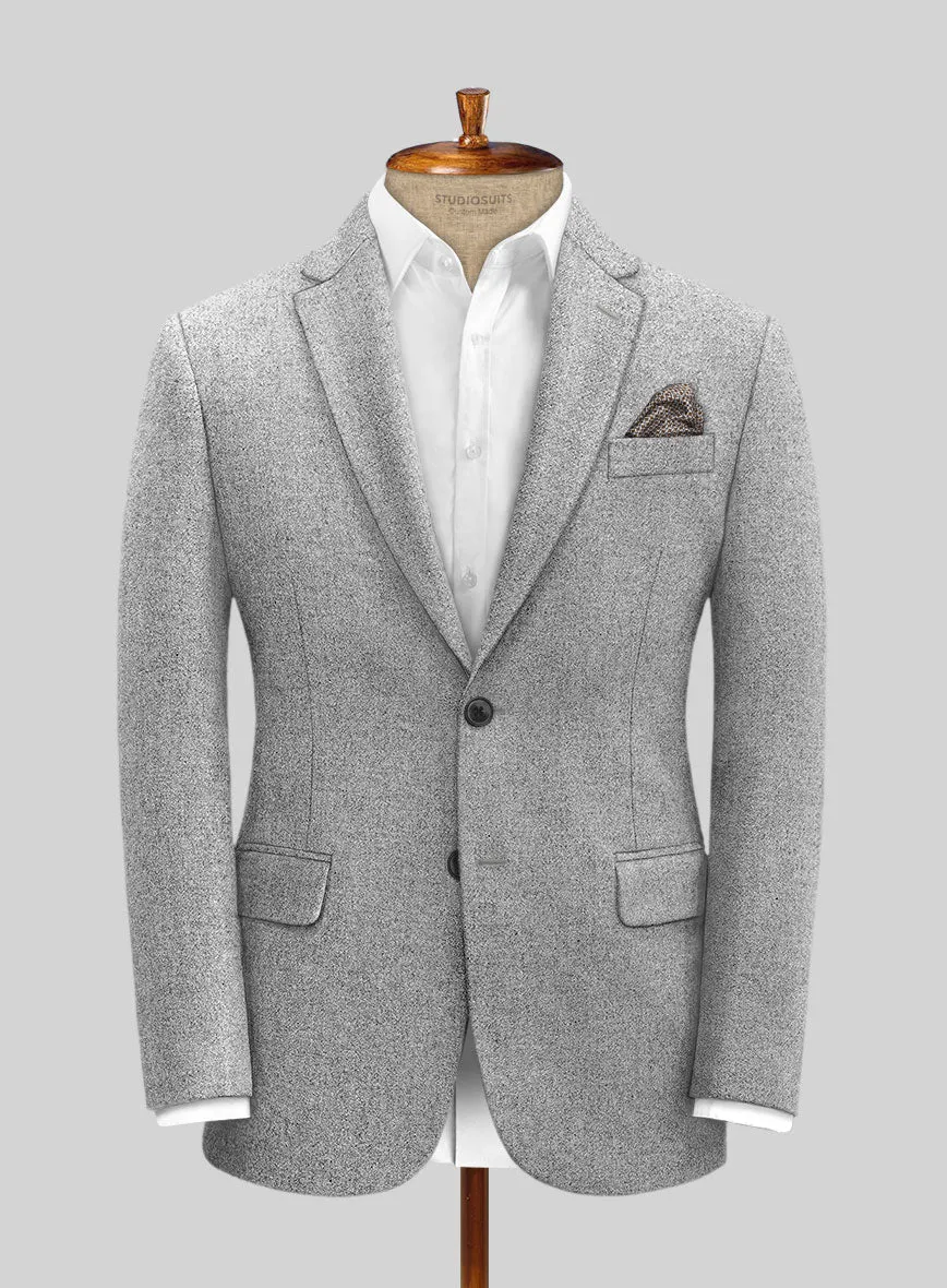 Vintage Plain Gray Tweed Jacket