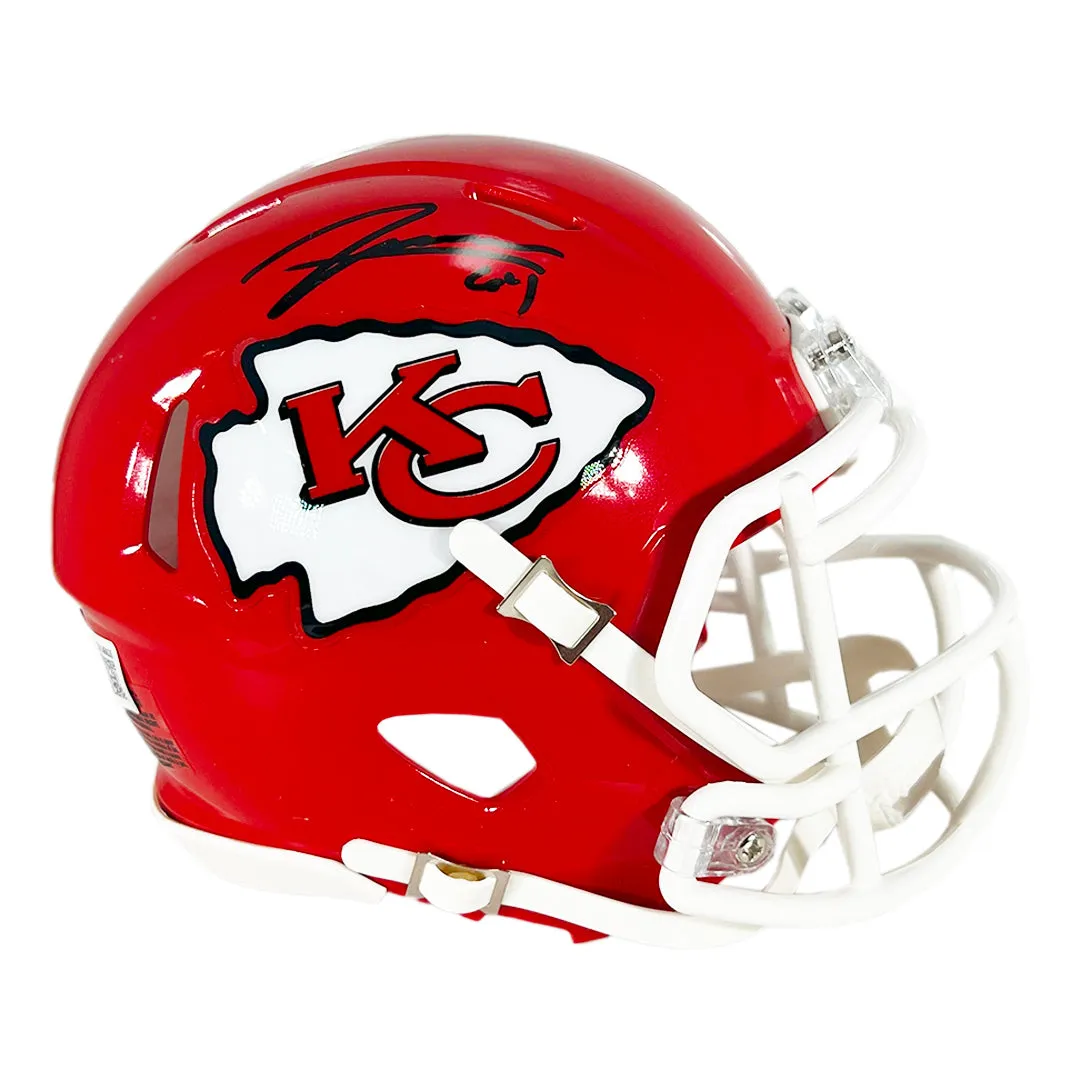 Wanya Morris Signed Kansas City Chiefs Speed Mini Football Helmet (Beckett)