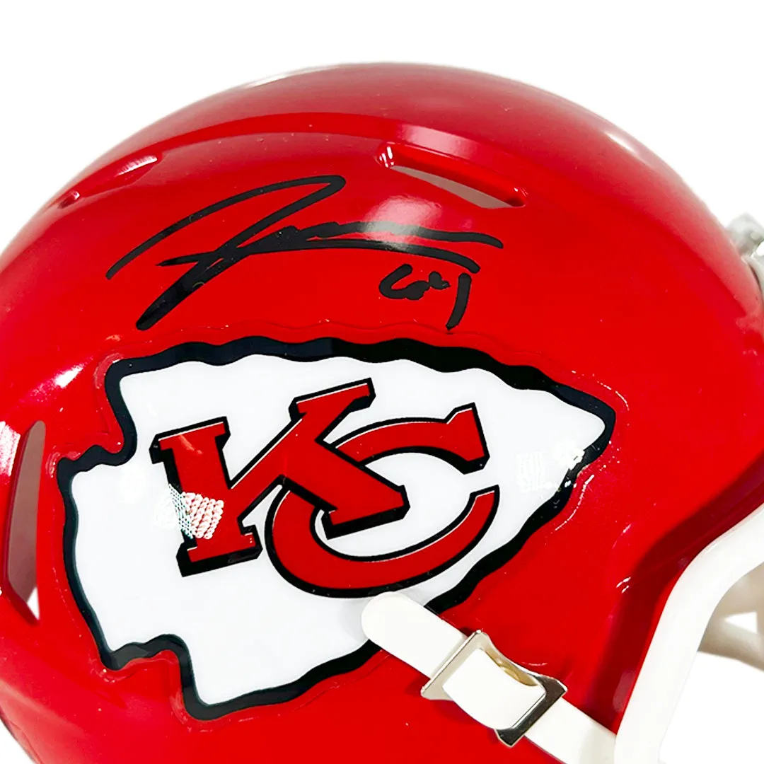 Wanya Morris Signed Kansas City Chiefs Speed Mini Football Helmet (Beckett)