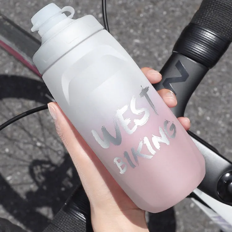 WEST BIKING 750ML Bicycle Water Bottle Portable Outdoor Cycling Water Cup, Color: Dark Green Gradient