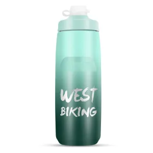 WEST BIKING 750ML Bicycle Water Bottle Portable Outdoor Cycling Water Cup, Color: Dark Green Gradient