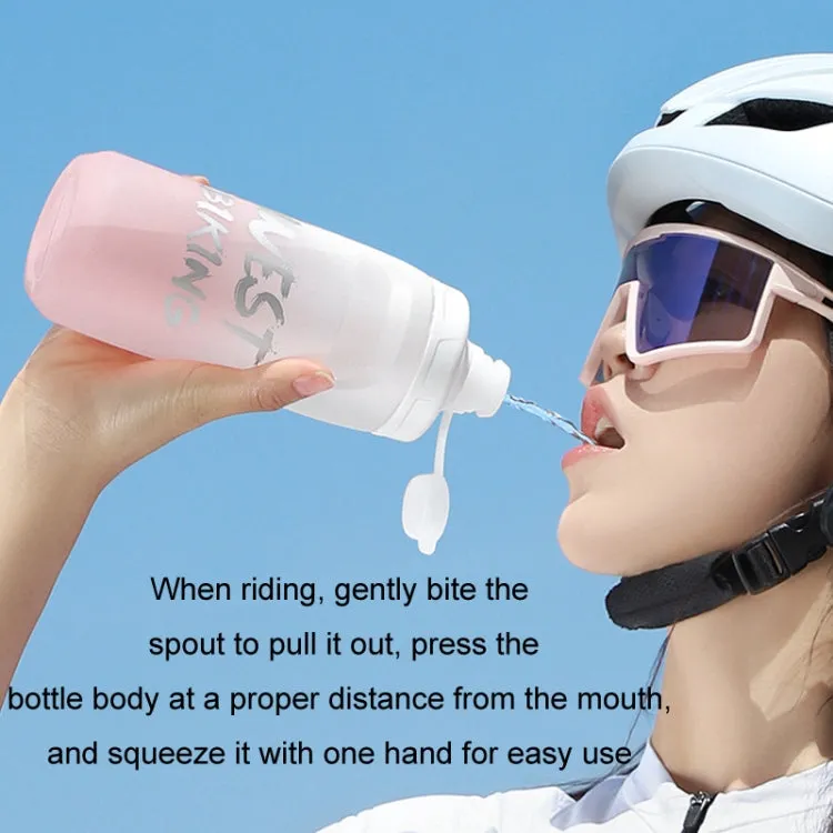 WEST BIKING 750ML Bicycle Water Bottle Portable Outdoor Cycling Water Cup, Color: Dark Green Gradient